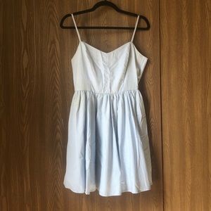 Blue and White Striped Sundress